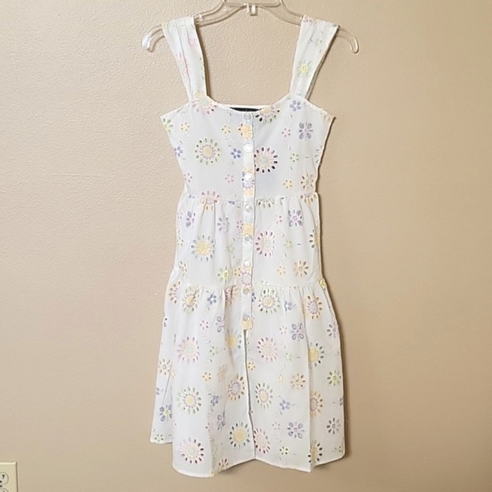 Vanessa Mooney The Willow Pastel Floral Eyelet Midi Dress Spring Easter